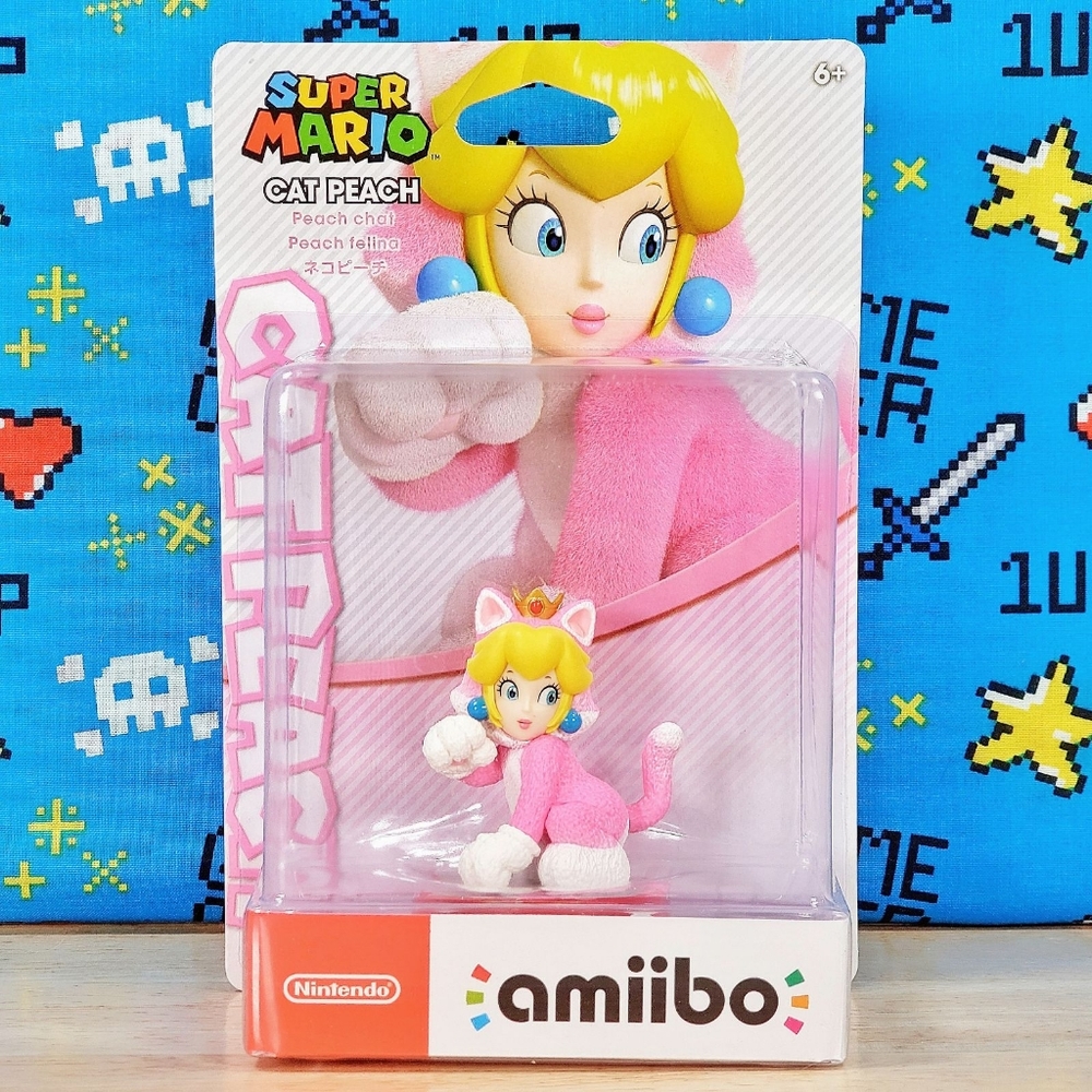 Amiibo Super Mario 3D World Princess Cat Peach Nintendo Switch & 3DS Collectible